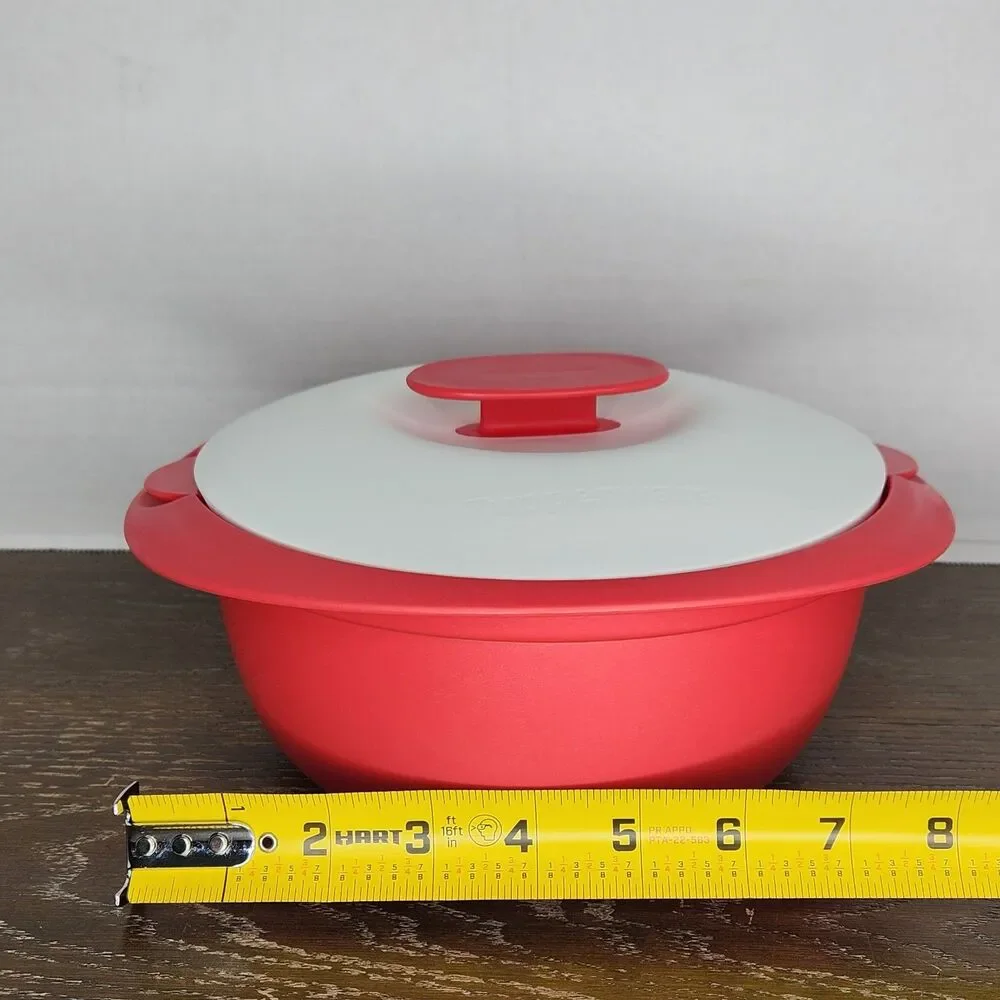 1.5 Qt Tupperware 3 Piece Tortilla Warmer Keeper Red/Pink #3222A-3, #7763A-3